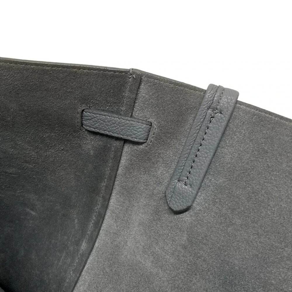 CELINE Cabas Phantom Small With Belt 189023TNI.09GM Gray Soft grained calfskin - Picture 8 of 14
